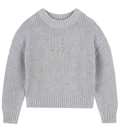Michael Kors Blouse - Knitted - Grey Melange w. Rhinestone