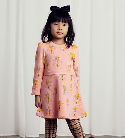 Mini Rodini Sweatkleid - Winter Flowers Aop - Pink
