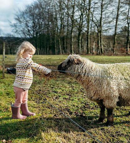 Hust and Claire Blouse - Knitted - Pani - Wheat Melange w. Heart Hust and Claire Blouse - Knitted - Pani - Wheat Melange w. Heart