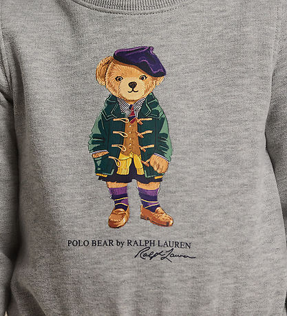 Polo Ralph Lauren 스웨트 드레스 - 그레이 헤더 포함 봉제인형
