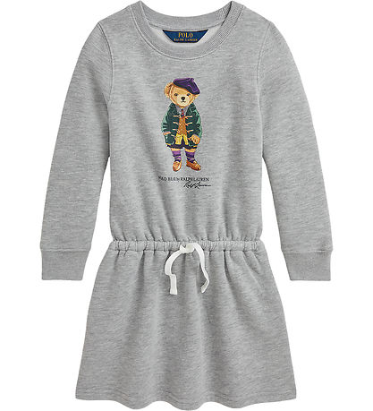 Polo Ralph Lauren 스웨트 드레스 - 그레이 헤더 포함 봉제인형
