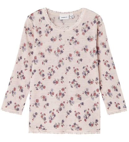Name It Blouse - Wool - NmfWang - Noos - Lilac Ash/AOP