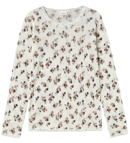 Name It Blouse - Wool - NmfWang - Noos - Snow White/AOP Name It Blouse - Wool - NmfWang - Noos - Snow White/AOP