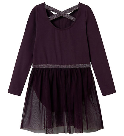 Name It Gymsuit - NmfJustine - Plum Perfect w. Cats