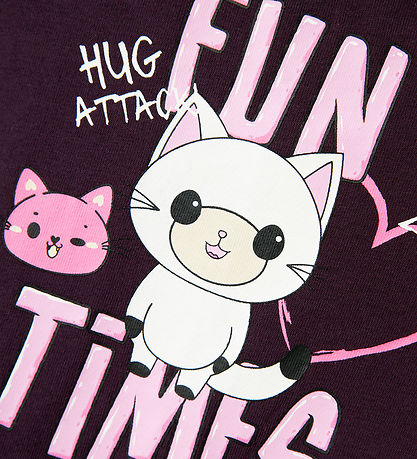 Name It Gymsuit - NmfJustine - Plum Perfect w. Cats
