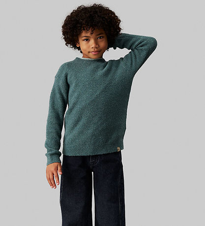 Calvin Klein Bluse - Bouclé-Rundhalsausschnitt - Strick - North 