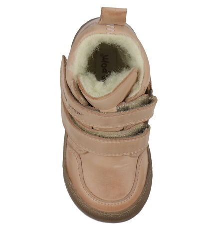 Pom Pom Winter Boots - Sneaker Wool Booty - Old Rose