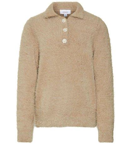 Vero Moda Girl Blouse - Knitted - VmBess - Silver Mink Vero Moda Girl Blouse - Knitted - VmBess - Silver Mink