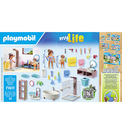 Playmobil My Life - Badeværelse - 71611 - 55 Parts