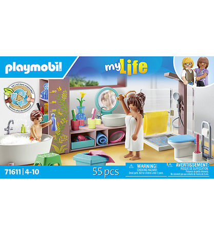 Playmobil My Life - Badeværelse - 71611 - 55 Parts Playmobil My Life - Badeværelse - 71611 - 55 Parts