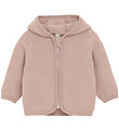 Huttelihut Cardigan - Wool fleece - Mahogany Rose w. Ears