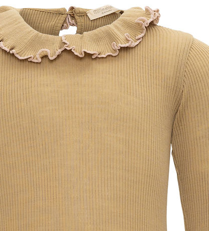 Minimalisma Bodysuit L/æ - Rib - Wool - Athena - Hay