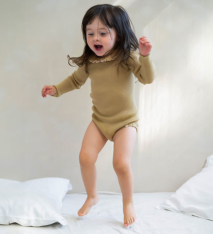 Minimalisma Bodysuit L/æ - Rib - Wool - Athena - Hay