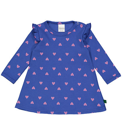 Freds World Jurk - Rib - Heart - Ster Blue/Roze Haze