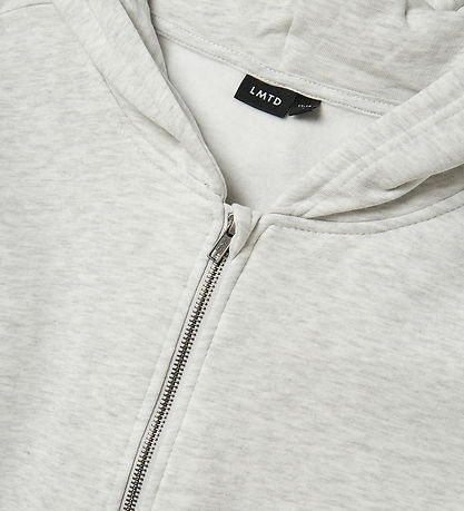 LMTD Cardigan m. Hood - Noos - NlnNizu - Light Grey Melange