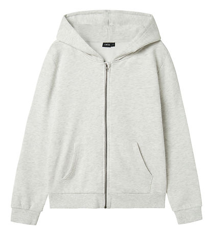 LMTD Cardigan m. Hood - Noos - NlnNizu - Light Grey Melange