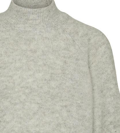 Vero Moda Girl Blouse - Knitted - VmLeaf - Light Grey Melange
