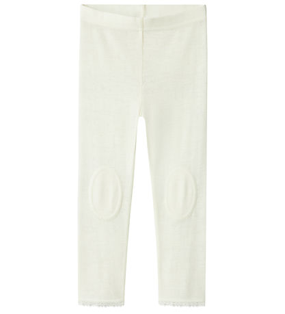 Name It Leggings - Wool - Noos - NmfWang - Snow White w. Pointel