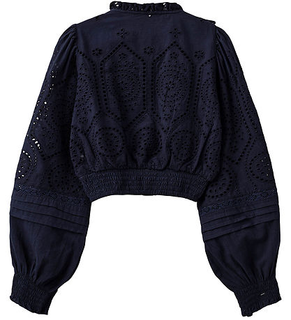 Sofie Schnoor Blouse - Dark Blue w. Pointelle