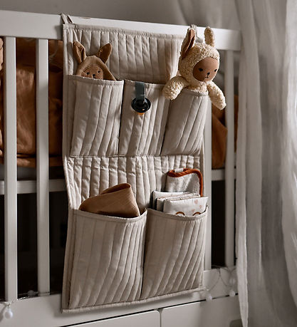 Fabelab Wall Storage w. Pockets - Quilted - 45x65 cm - Oat Milk