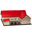 Krea Bauernhaus - Holz - 60x60 cm - Natur/Rot