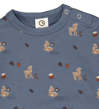 Müsli Sweatshirt - Deer - Stormy Blue/Shade/Bark Müsli Sweatshirt - Deer - Stormy Blue/Shade/Bark