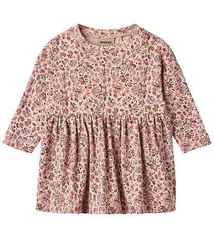 Wheat Dress - Emmy - Pale Rose Flowers