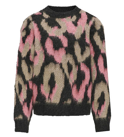 Blouse Kids Only - Tricoté - KogWild - Pirate Black/Salmon Rose  Blouse Kids Only - Tricoté - KogWild - Pirate Black/Salmon Rose
