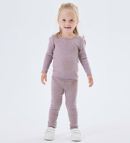 Name It Leggings - Wool - Noos - NmfWang - Purple Dove w. Pointe Name It Leggings - Wool - Noos - NmfWang - Purple Dove w. Pointe