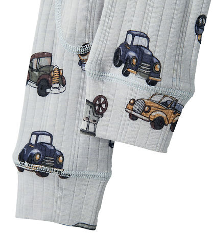 Name It Leggings - Ull - Noos - NmmWang - Grå Dawn m. Bilar