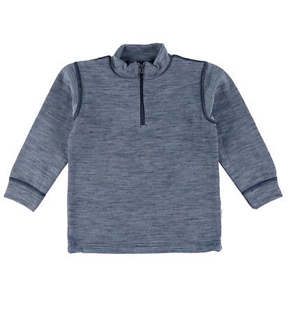 Joha Bluse - Wolle - Blau