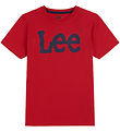 Lee T-shirt - Wobbly Graphic - Tango Red