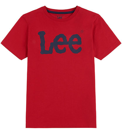 Lee T-shirt - Wobbly Graphic - Tango Red
