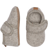 Melton Slippers - Wool - Beige Melange Melton Slippers - Wool - Beige Melange
