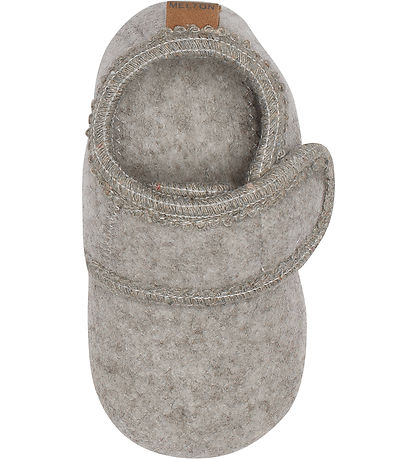 Melton Slippers - Wool - Beige Melange