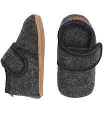 Melton Slippers - Wool - Anthracite Melton Slippers - Wool - Anthracite