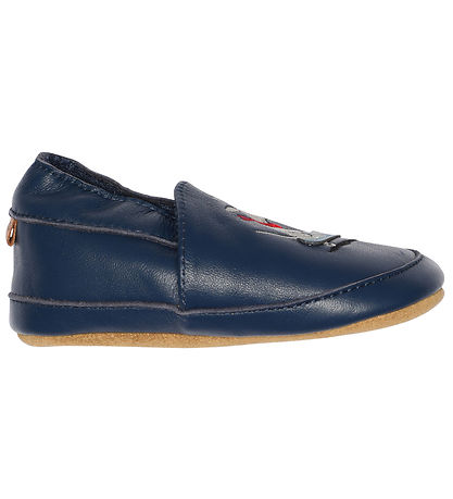 Melton Soft Sole Leather Shoes - Navy Academy w. Skate Dog