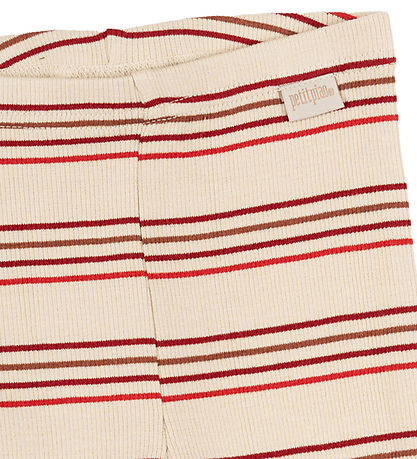 Petit Piao Leggings - Rib - Modal - Chili Pepper Multi Stripe Petit Piao Leggings - Rib - Modal - Chili Pepper Multi Stripe