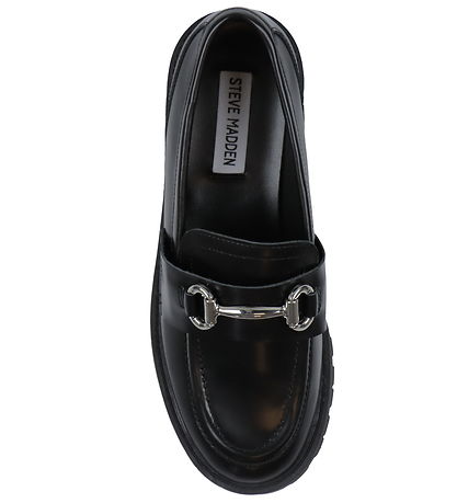 Steve Madden Shoe - Lando-CN Loafer - Black Leather