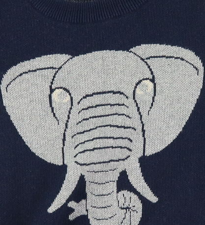 DYR-Cph Bluse - Dyractic Cotton Pullover - Dk Navy Elefant