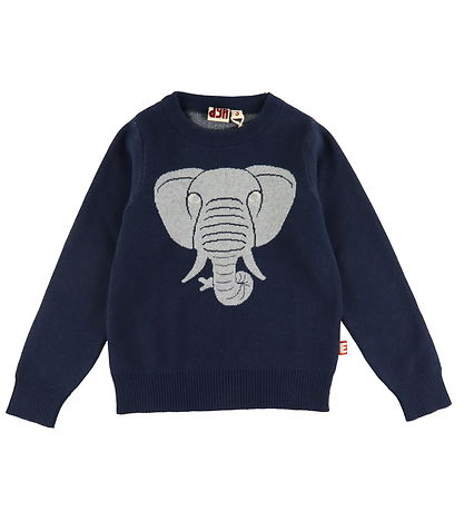 DYR-Cph Bluse - Dyractic Cotton Pullover - Dk Navy Elefant