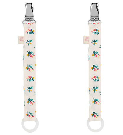 Konges Sløjd Pacifier Clips - 2-Pack - Fleur Coloré Konges Sløjd Pacifier Clips - 2-Pack - Fleur Coloré