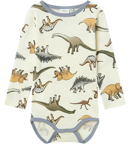 Name It Bodysuit L/æ - Wool - NmmWillitus - Snow White