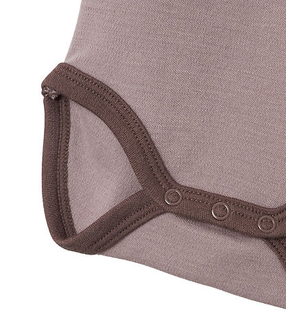 Name It 보디수트 긴팔 - 울 - NbfWillit - 퍼플 도브