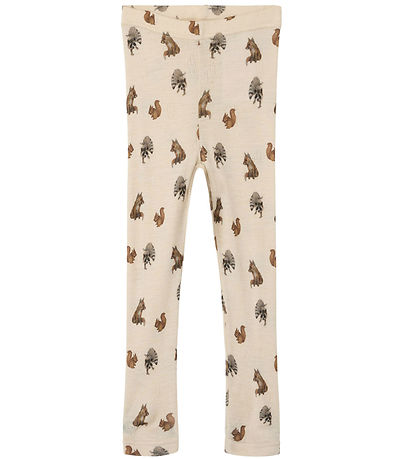 Lil' Atelier Leggings - Wool/Modal - NmnNimo - Sandshell