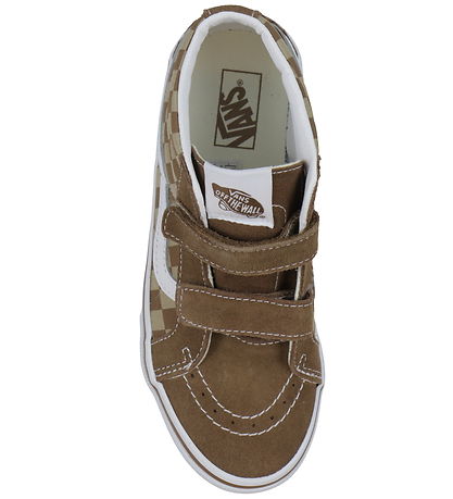 Vans Shoe - SK8-Mid Reissue V Neutral - Checkerboard Brown/White
