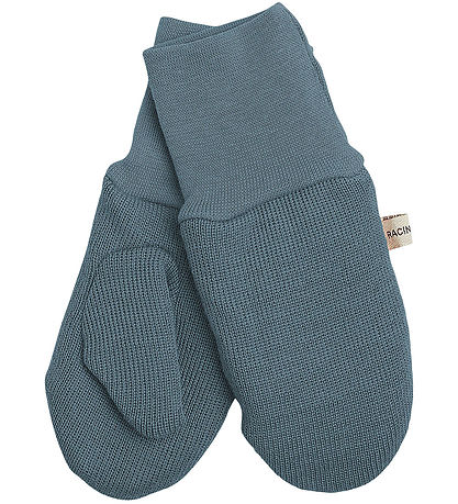 Racing Kids Mittens - Wool/Cotton - Goblin Blue