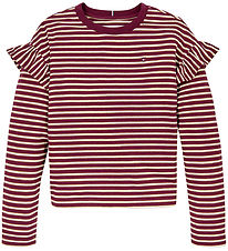 Tommy Hilfiger 블라우스 - 스트라이프 - 딥 루즈 스트라이프 Tommy Hilfiger 블라우스 - 스트라이프 - 딥 루즈 스트라이프