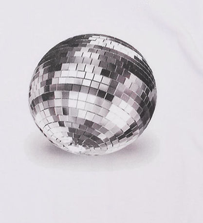 Hound T-shirt - Cropped - White w. Disco ball Hound T-shirt - Cropped - White w. Disco ball