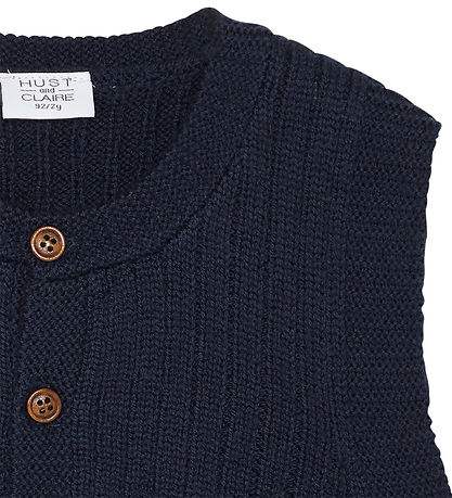 Hust and Claire Waistcoat - Knitted - Wool - Edi - More Navy Hust and Claire Waistcoat - Knitted - Wool - Edi - More Navy